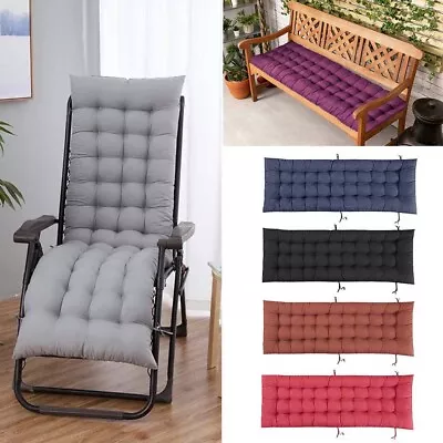 110~170cm Cushion Pad Sun Lounger Bench Chair Seat Garden Outdoor Furniture Pad • £13.95