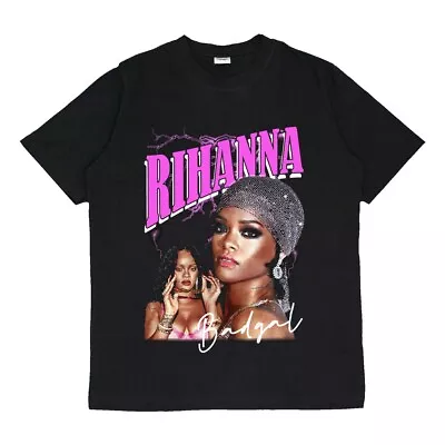 Rihanna Shirt Tee Black Cotton Unisex All Size S-2345XL - Free Shipping • $17.99