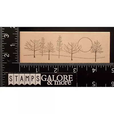 Memory Box Rubber Stamps E1805 AUTUMN BARE TREES LANDSCAPE MOON #130 • $7.19