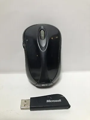 Microsoft 1054 Black USB Wireless Notebook Laser Mouse 6000 With Receiver • $6.95
