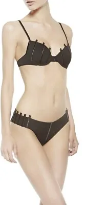 La Perla Graphique Couture Black Triangle Bikini Top NWT New Size 8 US ITALY • $49.99