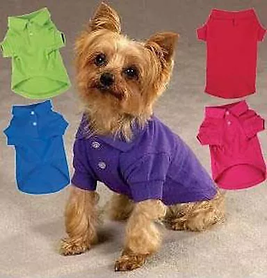 Dog Polo Shirt Top Zack & Zoey Pink Blue Red Green NEW XXS - XXL POLOS Pet • $15.99