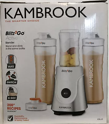 Kambrook KBL63 Blitz2Go Mixer Protein Shake Smoothies Drink Bottle Blender Maker • $40