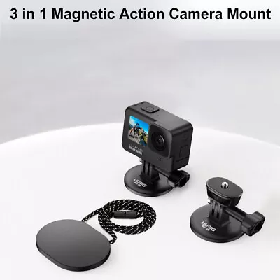 UURIG Magnetic Action Camera Mount Quick Release Plate W/ Joint Mount For GoPro • $32.99