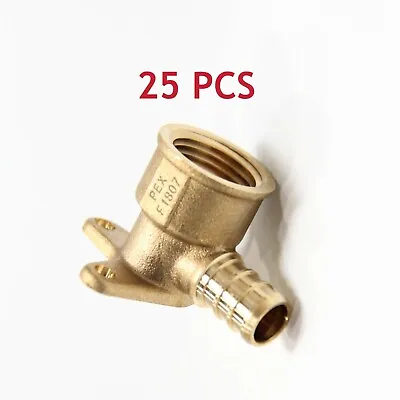 EFIELD 25 PCS 1/2  PEX X 1/2  Female NPT  Drop-ear Elbow Crimp Brass Fitting • $45.99