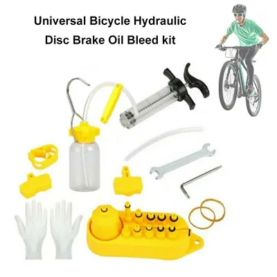 Bicycle Hydraulic Disc Brake Oil Bleed Kit Tool MTB Bike Brake Repair Tools Set • $13.99