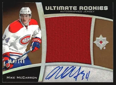 2015-16 Ultimate Collection Spectrum Silver #58 Mike McCarron Auto Jersey /149 • $15