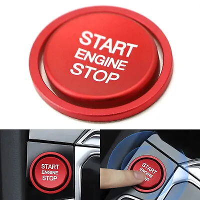 R-Line RS Style Red Aluminum Keyless Engine Push Start Button W/Ring Trim For VW • $14.39