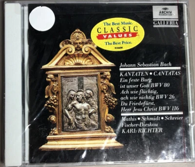 $9.99 • Buy Bach: Cantatas - Richter - Mathis - Schmidt - Schreier - Fischer-Dieskau - CD