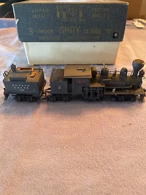 Ho Scale 1:87 Brass United 3-truck Shay Class B Geared Loco W/tender Runs L/n #2 • $750