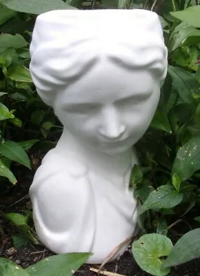 Latex Lady Face Planter Mold Plaster Concrete Casting 8  H X 5.5  X 3.5  • $149.95