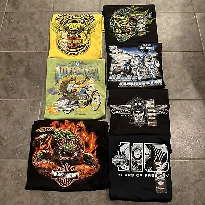 NWTS Mens Harley Davidson Motorcycle Bundle Bulk Lot Of 7 T Shirts Size Medium • $148.88