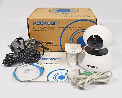 Keekoon KK001 WiFi Smart IP Camera 720P HD - White • £26.50