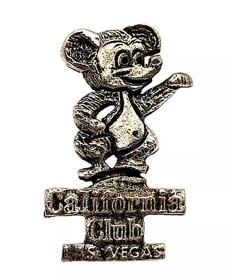 California Club Downtown Las Vegas Casino Souvenir Mouse Vintage Lapel Pin • $11.95