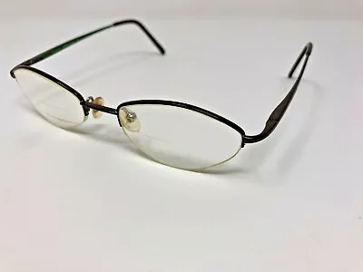 KATE SPADE LOGAN 0SR5 HALF RIM DESIGNER EYEGLASS ITALY 48-19-130 Brown GRN JA51 • $41.60