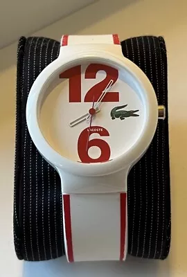 LACOSTE Goa Watch Red & White Silicone Watch Model 46.1.29.2224 • £29.99