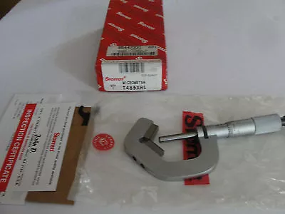 $659.96 • Buy Starrett T485XRL 52497  V-Anvil Micrometer 0.78-1  Range New!!!