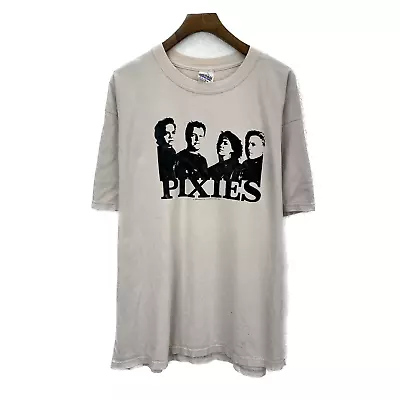 Vintage Pixies 2004 Rare Punk Y2K Tour Band Beige T-shirt Size XL • $87.49