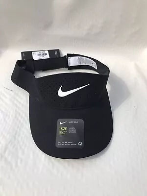 NEW Nike Adult Unisex AeroBill Running/Golf/Tennis Visor-Black Hat • $22