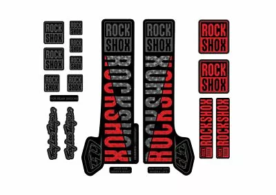 Rock Shox Troy Lee Fork Decal Mountain Bike Cycling Sticker Adhesive Red Gray • $24.99