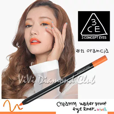 Korean STYLE NANDA 3CE 3 CONCEPT EYES Creamy Waterproof Eyeliner #11 ORANCIA • $16.88