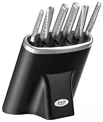 100% Genunie! GLOBAL Zeitaku 7 Piece Knife Block Set Black (RRP $959) • $499