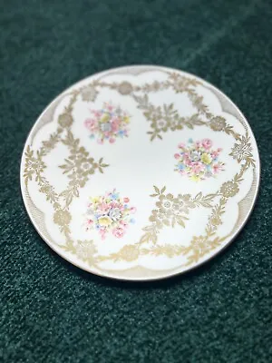 Plate ALBOTH & KAISER BAVARIA #1839 GOLD TRIM FLOWER  Set Of  7 • $50