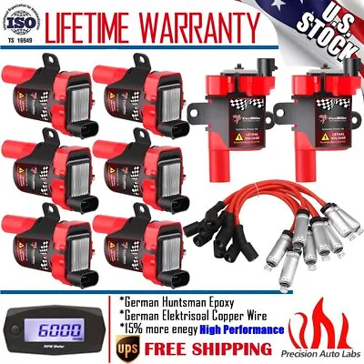 Round Ignition Coil Spark Plug Pack For Chevy Silverado GMC LS1 LS3 4.8 5.3 6.0L • $119.99