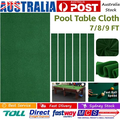 Premium Pool Table Cloth Snooker Felt Tablecloth Billiard Accessories 7/8/9FT AU • $46.88