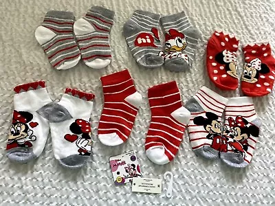 Disney 6-Pair Baby Socks Minnie Mouse Infant Socks Size 18 To 24 Months NEW  • $10.99