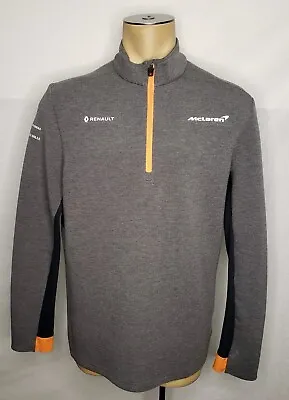 McLaren Formula 1 F1 Racing Gray 1/4 Zip Pullover Fleece Sweater Jacket Large XL • $34.95