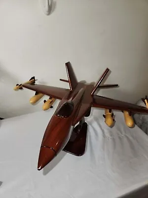 F18 Wooden Model Airplane Mahogany • $49.99