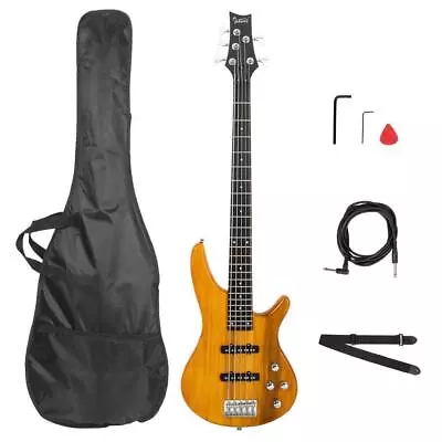 Glarry GIB Electric 5-String Right-Handed Basswood Bass Guitar For Beginner • $89.99
