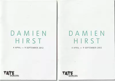 DAMIEN HIRST Two Tate Modern Exhibition Pamphlets 4 April - 9 Sept 2012 • £6