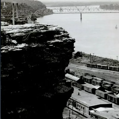 Lovers Leap Hannibal MO USA RPPC LL COOK Postcard Vintage Train Depot RR Bridge • $30.78