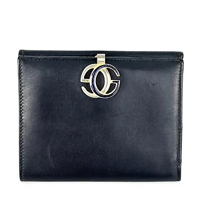 GUCCI Vintage Wallet Purse GG Leather Navy Authentic • $78.99