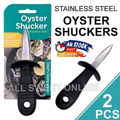 2pcs Oyster Shucking Knife Seafood Clam Shellfish Opener Shucker Knives Kitchen  • $13.95