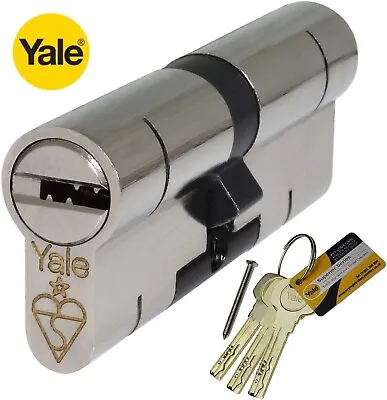 YALE 45/55 Superior Euro Cylinder Barrel Door Lock Anti Snap High Security UPVC  • £22.50