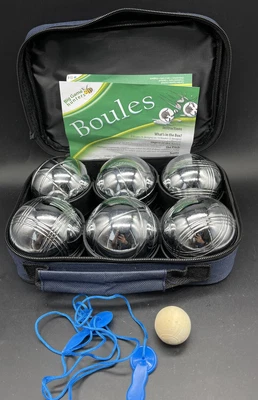 £9.99 • Buy Big Game Hunters Petanque Boules 6 Boules Jack & Measure Broken Zip On Case
