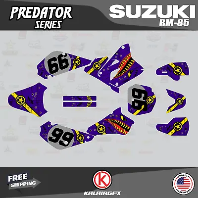 Graphics Decal Kit For Suzuki RM85 (2001-2023) RM 85 Predator Series- Purple • $136.99