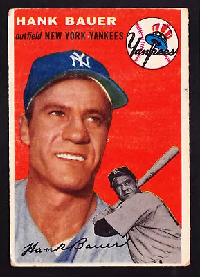 1954 Topps #130 Hank Bauer Yankees • $18