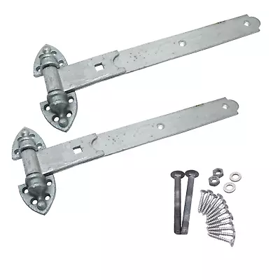 Reversible Cup Gate Hinges Garage Hinges Door Inc Fixings Galvanised ?PAIR • £18.99