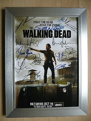 THE WALKING DEAD POSTER Signed SILVER FRAME Photo... BIG ...A4 Size ! ! • £21.99