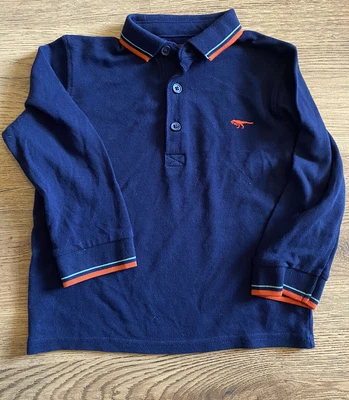 £1.25 • Buy Boys Bluezoo Navy Blue Long Sleeve Polo Shirt Top Age 2-3 Years