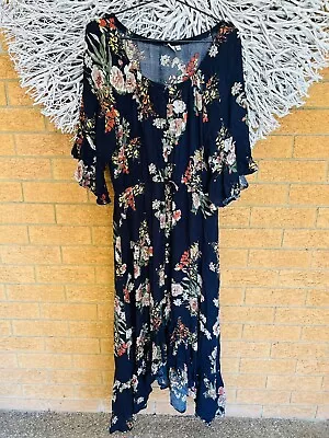 Womens Boho Rayon Maxi Dress 16 • $39