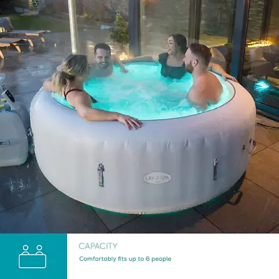 £399.99 • Buy Hot Tub Lay-Z-Spa Paris Built In LED Light System 4-6 Person Garden Outdoor Fun