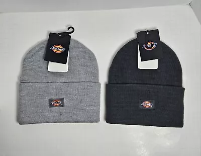 Dickies High Top Cuffed Beanie Set Dark Gray & Light Gray One Size 2 Beanies • $16.61