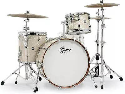 Gretsch 3pc Renown Drum Kit Set W/ 24  Bass - Vintage Pearl • $2049