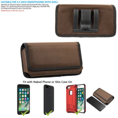 $15.99 • Buy Horizontal Cell Phone Case Belt Clip Holster Cover For IPhone 13 Pro Max 8 Plus