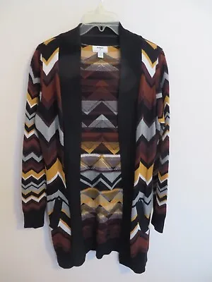 Missoni For Target Sweater Cardigan Duster Zig Zag Pockets Black Multi Size S • $17.50